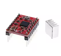 A4988 Step Stick Stepper Driver + Heat sink For Reprap 3D Printer Parts Red Stepper Motor Driver With Heatsink Accessorie – KSH 400 at HIMA TRONICS Mombasa – Quality electronics in Kenya