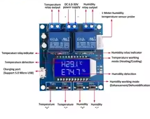 XY-TR01 SHT20 Humidity Temperature Controller DC 12V Hygrometer Thermometer Thermostat Humidistat LCD Digit Display Relay Module – KSH 2,000 at HIMA TRONICS Mombasa – Top quality HIMA electronics. Best electronics in Kenya. Shop now for Arduino, ESP32, sensors and IoT devices. - View 3