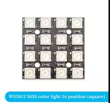 5V   16 BITS  SQUARE WS2812 5050 RGB LED Ring Lamp Light + Integrated Drivers For Arduino Diy – KSH 200 at HIMA TRONICS Mombasa – Quality electronics in Kenya