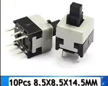 8.5x8.5mm Self Locking   Push Tactile Power Micro Switch 6 Pin Button Switches – KSH 30 at HIMA TRONICS Mombasa – Quality electronics in Kenya