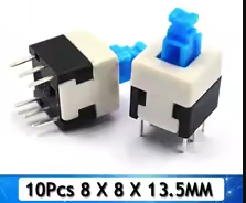 8x8 Self Locking   Push Tactile Power Micro Switch 6 Pin Button Switches – KSH 30 at HIMA TRONICS Mombasa – Quality electronics in Kenya