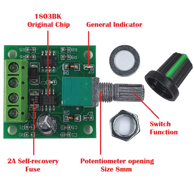 PWM Motor Speed Controller Low Voltage 1803BK Motor Speed Regulator Switch PWM Adjustable Drive Module – KSH 400 at HIMA TRONICS Mombasa – Quality electronics in Kenya